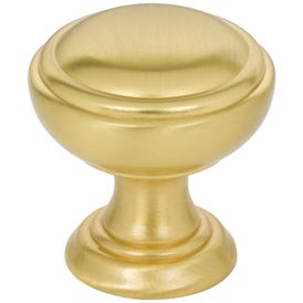 1-1/4" Diameter Brushed Gold Tiffany Cabinet Knob