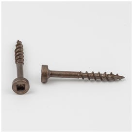 #6 x 1-1/4" Clear Brown Wax Face Frame Square Drive Type 17 Coarse Thread Screw Sold by the Keg. Order 8 for a Keg o 8,000 Screws