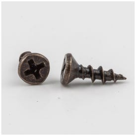 #6 x 1/2" Antique Brass Phillips Drive Coarse Thread Flat Head Screw Sold by the Keg. Order 25 for a Keg of 25,000 Screws