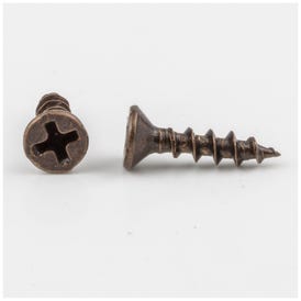 #6 x 5/8" Antique Brass Phillips Drive Coarse Thread Flat Head Screw Sold by the Box. Order 6 for a Box of 6,000 Screws