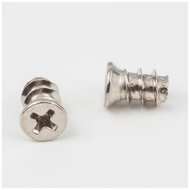 6.3 mm x 10 mm Nickel Plated Phillips Drive 7.5 mm Flat Head Euro Screw Sold by the Box. Order 4 for a Box of 4,000 Screws