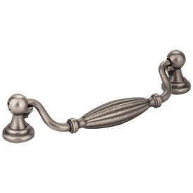 128 mm Center-to-Center Distressed Pewter Glenmore Cabinet Drop Pull