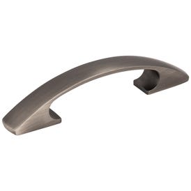 3" Center-to-Center Brushed Pewter Arched Strickland Cabinet Pull