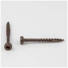#7 x 1-1/2" Clear Brown Wax Face Frame Square Drive Coarse Thread Screw Sold by the Keg. Order 7 for a Keg of 7,000 Screws