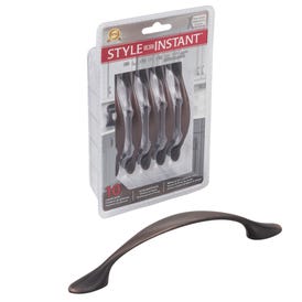 96 mm Center-to-Center Brushed Oil Rubbed Bronze Arched Somerset Retail Packaged Cabinet Pull
