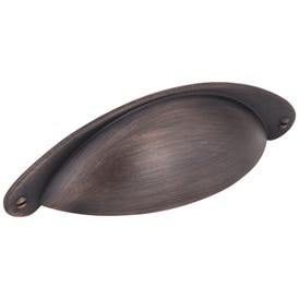 3" Center-to-Center Brushed Oil Rubbed Bronze Lyon Cabinet Cup Pull