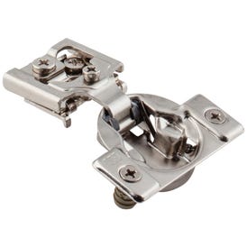 105° 1/2" Overlay DURA-CLOSE® Self-close Compact Hinge with 2 Cleats and Press-in 8mm Dowels.