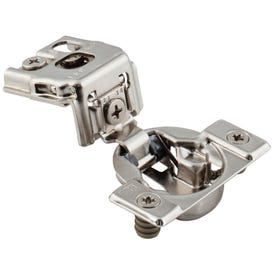 105° 1-1/4" Overlay DURA-CLOSE® Self-close Compact Hinge with 2 Cleats and Press-in 8mm Dowels.