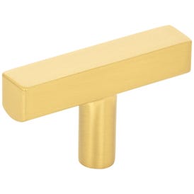 2" Brushed Gold Dominique Cabinet "T" Knob