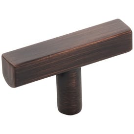 2" Brushed Oil Rubbed Bronze Dominique Cabinet "T" Knob