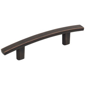 3" Center-to-Center Brushed Oil Rubbed Bronze Square Thatcher Cabinet Bar Pull