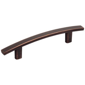 96 mm Center-to-Center Brushed Oil Rubbed Bronze Square Thatcher Cabinet Bar Pull