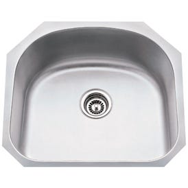 23-1/4" L x 20-7/8" W x 9" D Undermount 18 Gauge Stainless Steel Single Bowl Sink