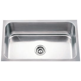 30" L x 18" W x 9" D Undermount 18 Gauge Stainless Steel Single Bowl Sink