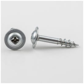 #8 x 1" Zinc Plated Phillips Drive 13mm Coarse Thread Large Washer Head Screw Sold by the Keg. Order 6 for a Keg of 6,000 Screws