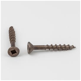 #8 x 1-1/4" Clear Brown Wax Square Drive Type 17 Coarse Thread Flat Head Nib Screw Sold by the Keg. Order 8 for a Keg of 8,000 Screws