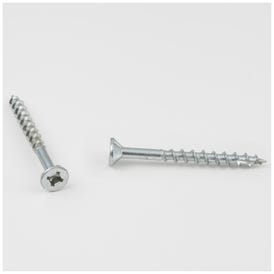 #8 x 1-3/4" Zinc Plated Square/Phillips Drive Type 17 Coarse Thread Flat Head Nib Screw Sold by the Keg. Order 5 for a Keg of 5,000 Screws