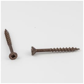 #8 x 1-3/4" Clear Brown Wax Square Drive Type 17 Coarse Thread Flat Head Nib Screw Sold by the Keg. Order 5 for a Keg of 5,000 Screws
