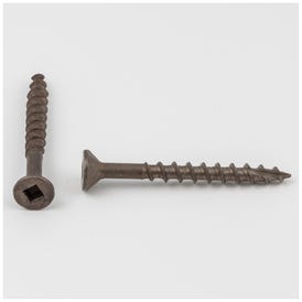 #8 x 1-5/8" Clear Brown Wax Square Drive Type 17 Coarse Thread Flat Head Nib Screw Sold by the Keg. Order 5 for a Keg of 5,000 Screws