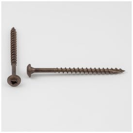 #8 x 2-1/2" Clear Brown Wax Type 17 Square Drive Coarse Thread Pan Washer Head Screw Sold by the Keg. Order 2.5 for a Keg of 2,500