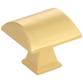 1-1/4" Overall Length  Brushed Gold Roman Cabinet Knob