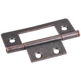 Dark Antique Copper Machined 3" Loose Pin Non-Mortise Hinge 4 Hole