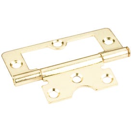 Polished Brass 3" Swaged Loose Pin Non-Mortise Hinge with 6 Holes