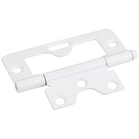 Bright White 3" Swaged Loose Pin Non-Mortise Hinge with 1 Slot