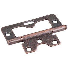Dark Antique Copper Machined 3" Swaged Loose Pin Non-Mortise Hinge with 1 Slot