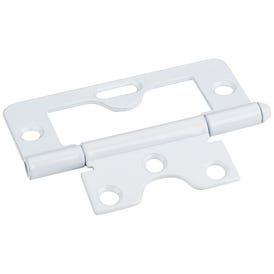 White 3" Swaged Loose Pin Non-Mortise Hinge with 1 Slot
