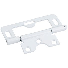 White 3" Loose Pin Non-Mortise Hinge with 3 Slots