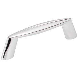 3" Center-to-Center Polished Chrome Zachary Cabinet Pull