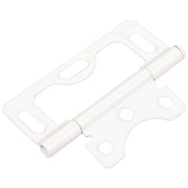 3" Swaged Loose Pin Non-Mortise Hinge with 3 Slots - White