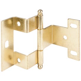 Polished Brass Medium Duty 3-Knuckle 2-1/2" x 2" 270 Degree Hinge