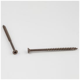 #9 x 2-1/4" Clear Brown Wax Square Drive Type 17 Coarse Thread Flat Head Nib Screw Sold by the Keg (2,500). Order 2.5 for a keg of 2,500 screws