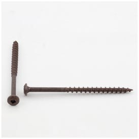 #9 x 3" Clear Brown Wax Type 17 Square Drive Coarse Thread Pan Washer Head Screw Sold by the Keg. Order 2 for a Keg of 2,000 Screws