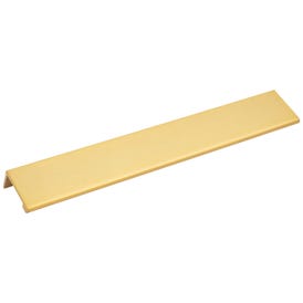 10" Overall Length Aluminum Brushed Gold Edgefield Cabinet Tab Pull