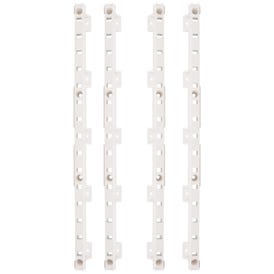 4-quick Tray Pilasters 1" W  8 - Hook Dowels &  8 -Screws Finish:  White