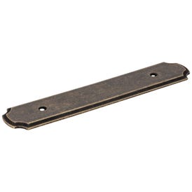 6-1/8" O.L. (96 mm Center-to-Center) Distressed Antique Brass Pull Backplate