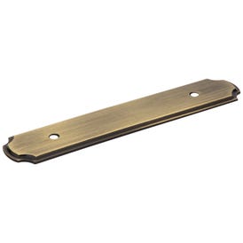 6-1/8" O.L. (96 mm Center-to-Center) Brushed Antique Brass Pull Backplate