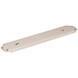 6-1/8" O.L. (96 mm Center-to-Center) Satin Nickel Rope Pull Backplate