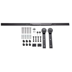 Set of 20 - Barn Door Hardware Kit Traditional Strap with Soft-close Matte Black 8 Foot Length