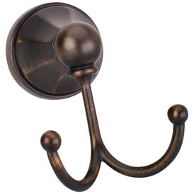 Newbury Brushed Oil Rubbed Bronze Double Robe Hook  - Contractor Packed
