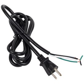 Black 18/3 SJT Electrical Cord, 6ft