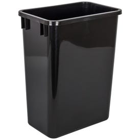Box of 4 Black 35 Quart Plastic Waste Containers