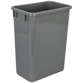 Grey 35 Quart Plastic Waste Container