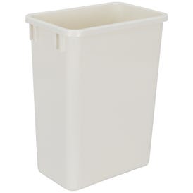Box of 4 White 35 Quart Plastic Waste Containers