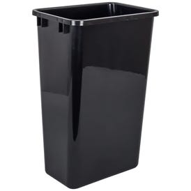 Box of 4 Black 50 Quart Plastic Waste Containers