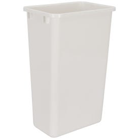 Box of 4 White 50 Quart Plastic Waste Containers