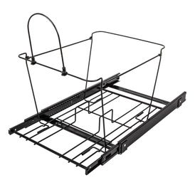 Double 50 Quart Black Wire Bottom-Mount Trashcan Pullout
